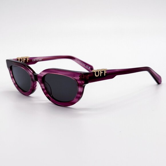 NEW OFF-WHITE OERI13D SPARKS 3707 SUNGLASSES WOMEN PURPLE ROUND - Picture 3 of 9